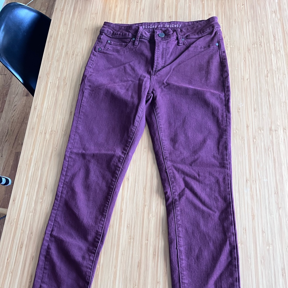 Articles of Society Skinny Purple Pant